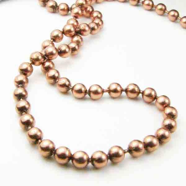 Antique Copper Plate 2.4MM Ball Chain