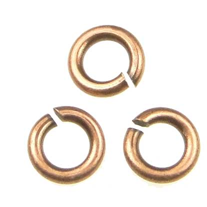 Antique Copper Plate 4MM Open Jump Ring 20 Gauge