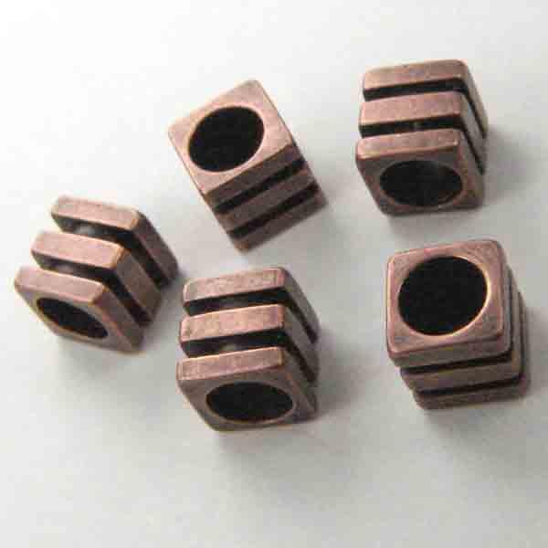 Antique Copper Plate 4MM Stacked Cube