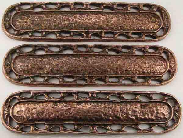 Antique Copper Plate 57x14MM Openwork Oval