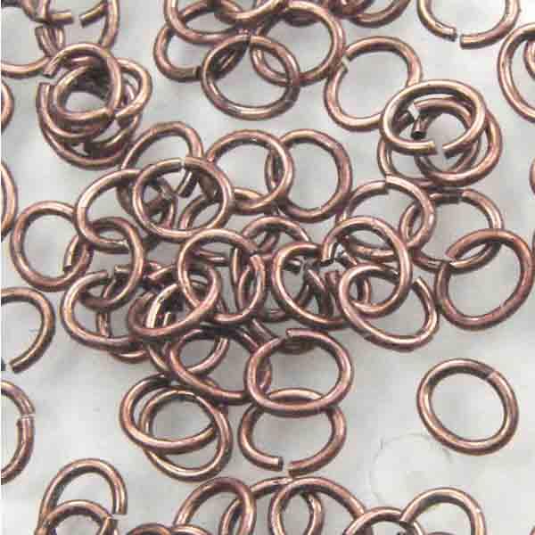 Antique Copper Plate 5x4MM 22 Gauge Oval Jump Ring