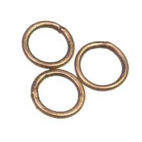 Antique Copper Plate 6MM 18 Gauge Soldered Jump Ring