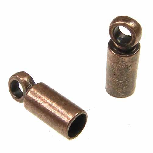 Antique Copper Plate Cord End for 2MM Cord