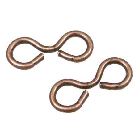 Antique Copper Plate Figure 8 Eye 10X4MM