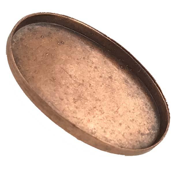 Antique Copper Plate Thin Rim 18x13MM Setting
