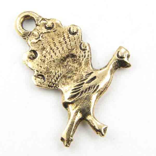 Antique Gold 19x13mm Flattened Pelican