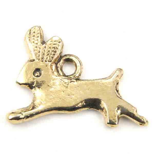 Antique Gold 21x15 Flattened Rabbit
