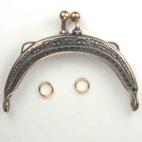 Antique Gold 2 inch Handbag Frame