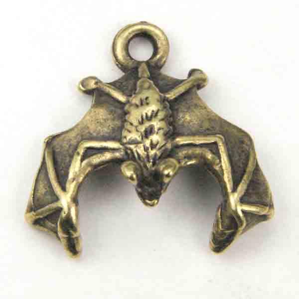 Antique Gold Bat Charm 18x16MM