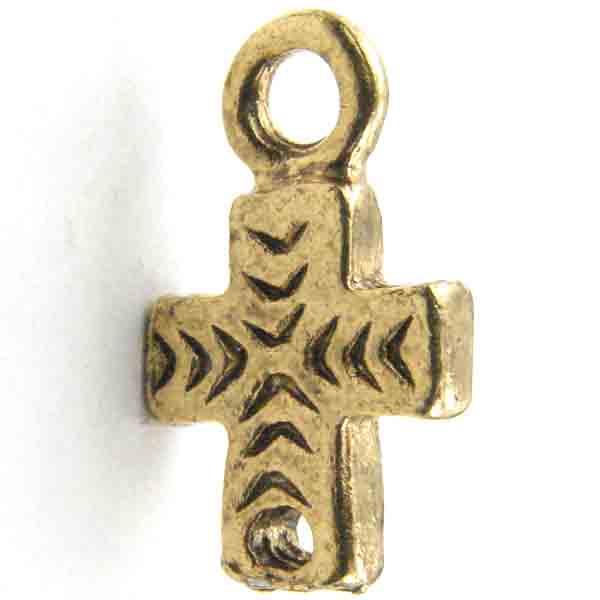 Antique Gold Plate 18x10MM Cross