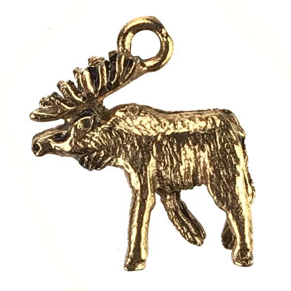Antique Gold Plate 18x15MM Moose