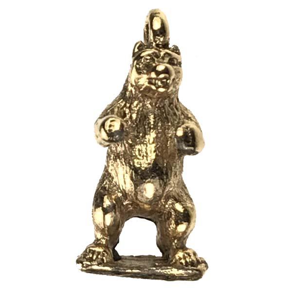 Antique Gold Plate 19x9MM Standing Bear