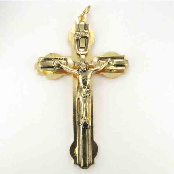 Antique Gold Plate 50x30MM Crucifix