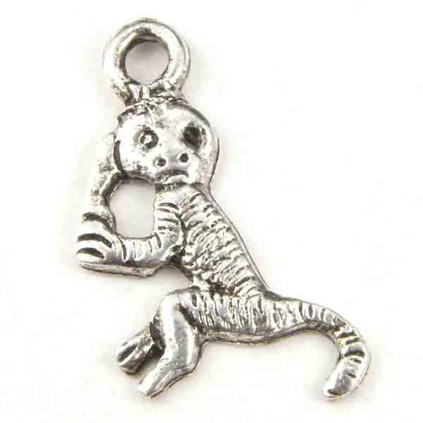 Antique Silver 13x14MM Monkey
