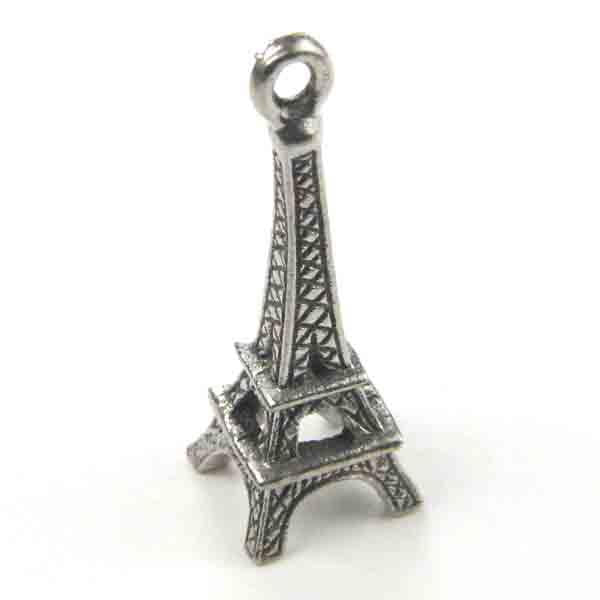 Antique Silver 23.5x8MM Eiffel Tower