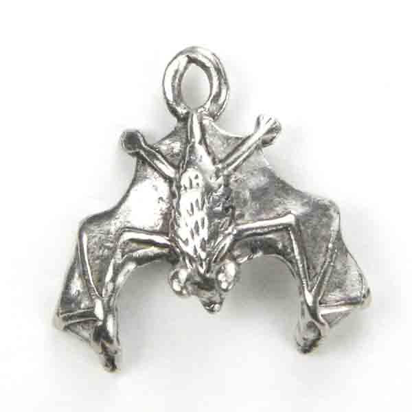 Antique Silver Bat Charm 18x16MM