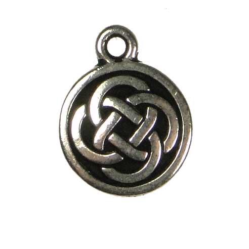 Antique Silver Plate 12MM Celtic Circle