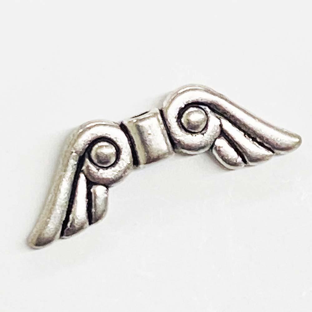 Antique Silver Plate 12x21MM Wing Bead