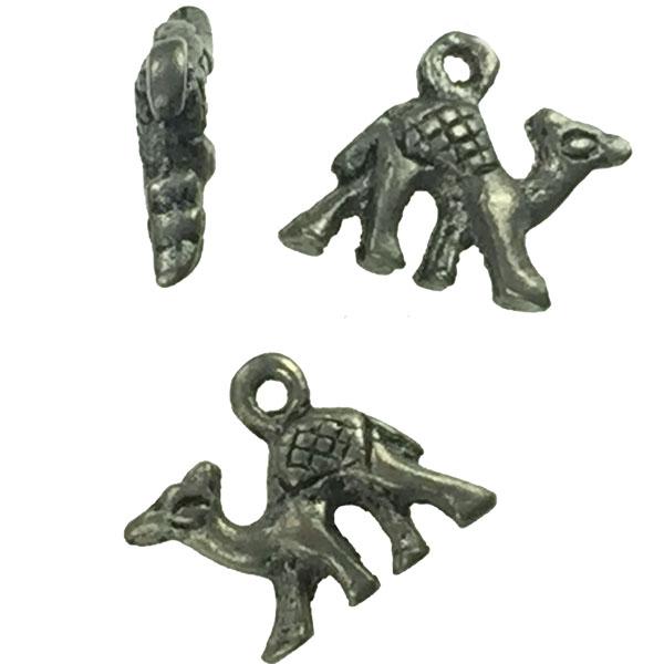 Antique Silver Plate 16.5x20MM Camel Charm
