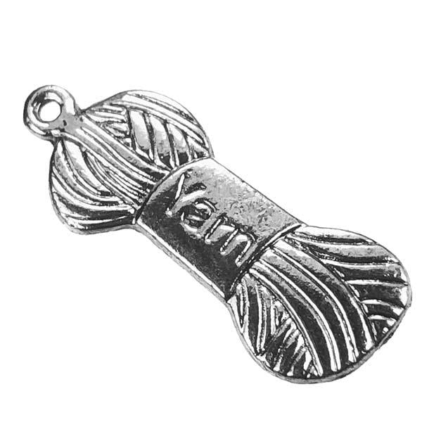Antique Silver Plate 28x12MM Yarn Skein