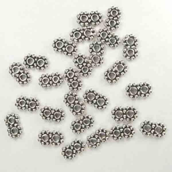 Antique Sterling 1X7MM 2 Hole Spacer