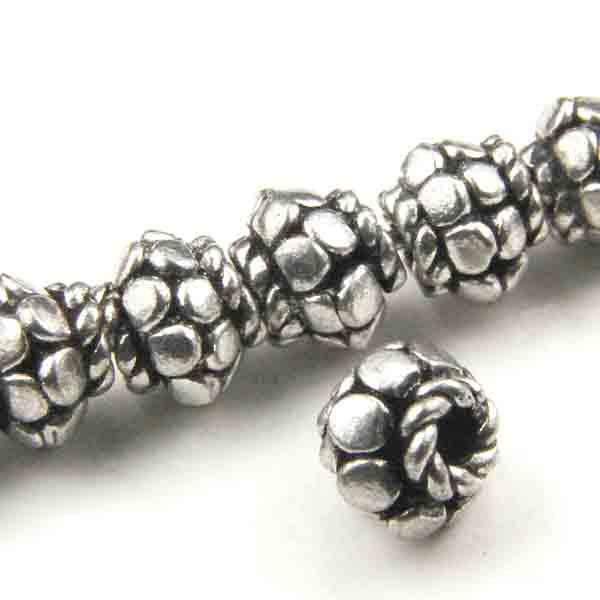 Antique Sterling Silver 5X6MM Rondelle