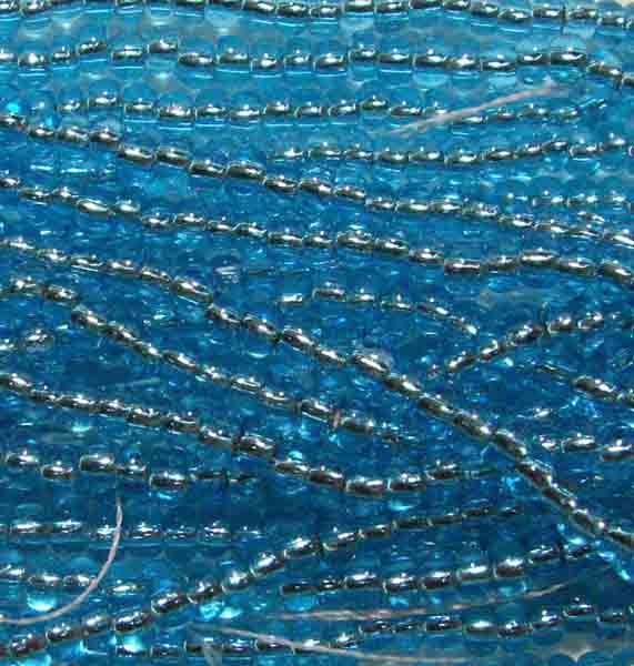 Aqua Silver Lined 6/0 Seed Bead