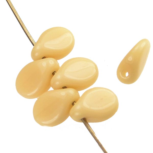 Beige 7x5MM Pip Pinched Tear Pendant