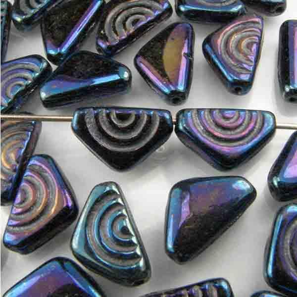 Blue Iris 12x7MM Inverted Triangle With Arc Details