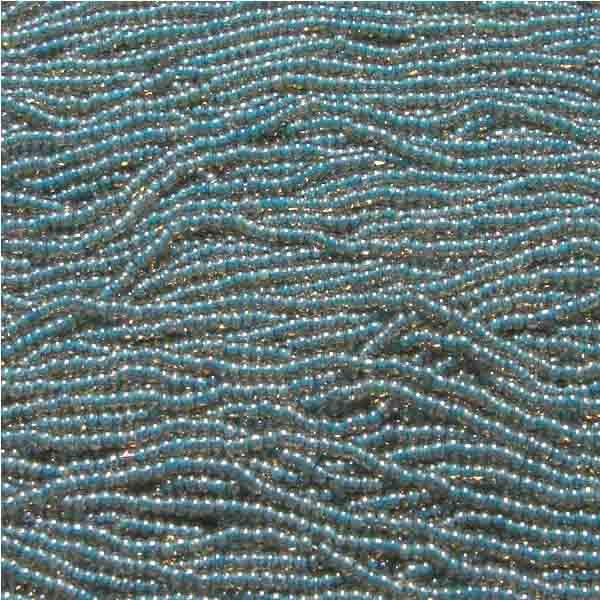 Blue Zicron Lined Topaz 11/0 Seed Bead