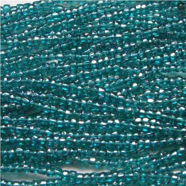 Blue Zircon Luster 9/0 3 Cut Seed Bead