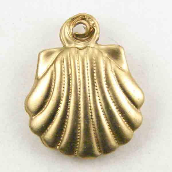 Brass 10MM Scalloped 3-D Shell