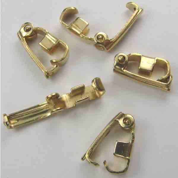Brass 10X3MM Foldover Clasp
