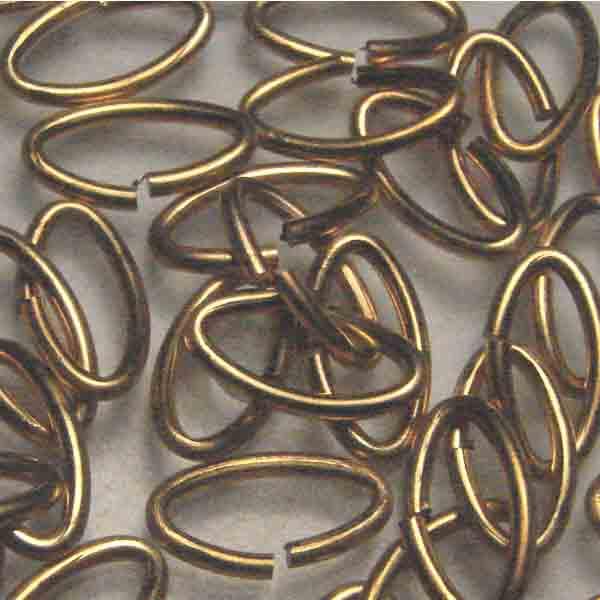 Brass 11.5x6MM 18 Gauge Oval Jump Ring