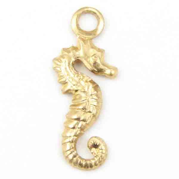 Brass 12.5x5MM Seahorse Stamping