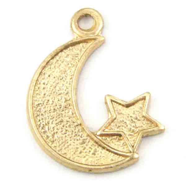 Brass 12MM Diestruck Star and Moon