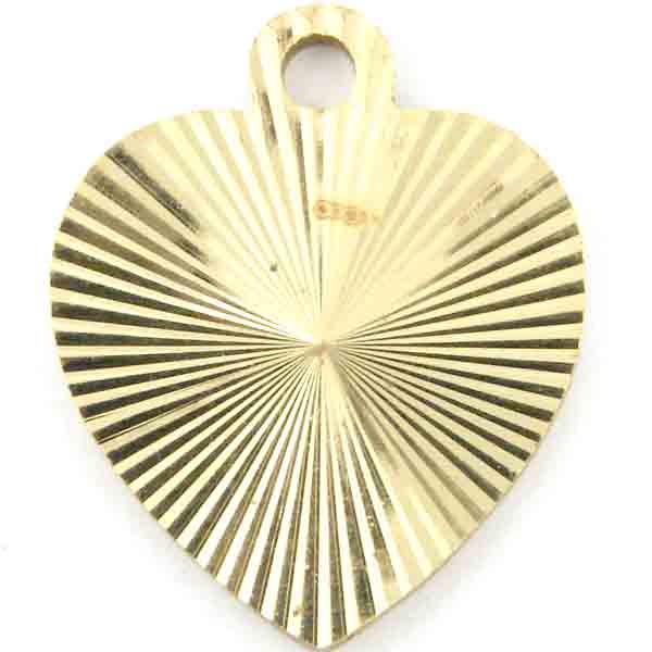 Brass 17MM Heart Die Cut Pendant