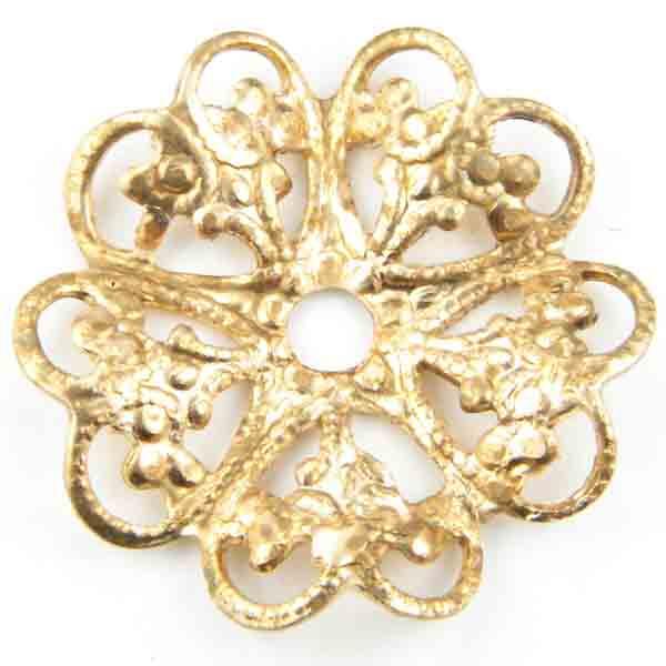 Brass 17MM Wavy Round Filigree