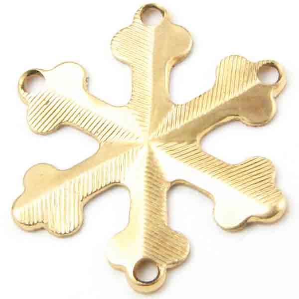 Brass 18MM 4 Hole Snowflake
