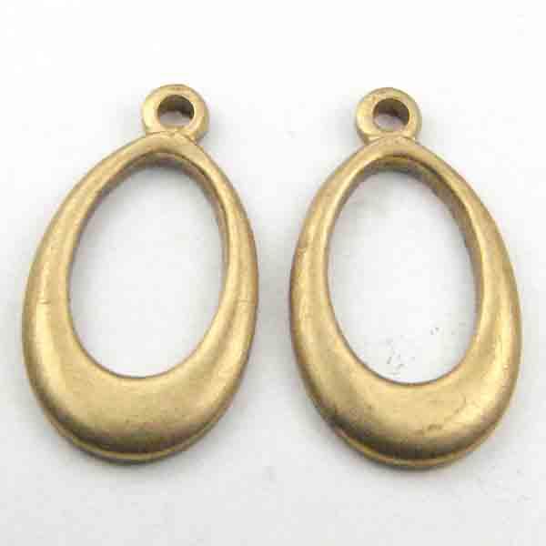 Brass 18X10MM Oval Ring Pendant or Clasp Connector