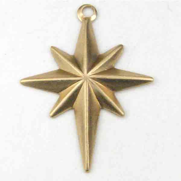 Brass 19X16MM 8 Point Star