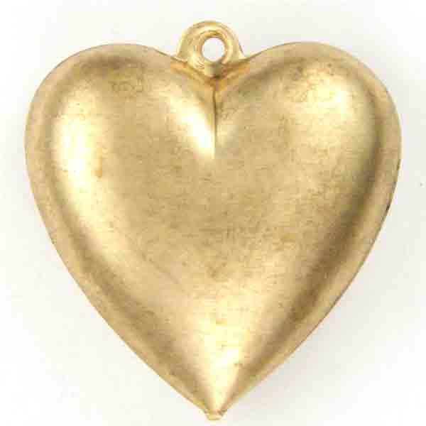 Brass 20x10MM Heart Hollow