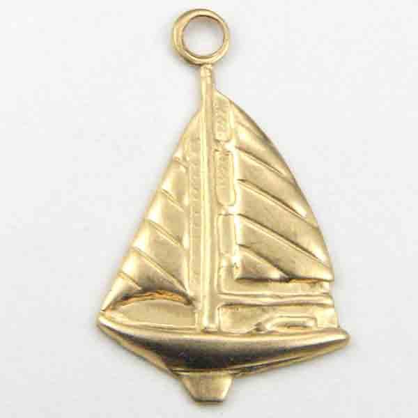 Brass 20x12MM Sailboat Stamping