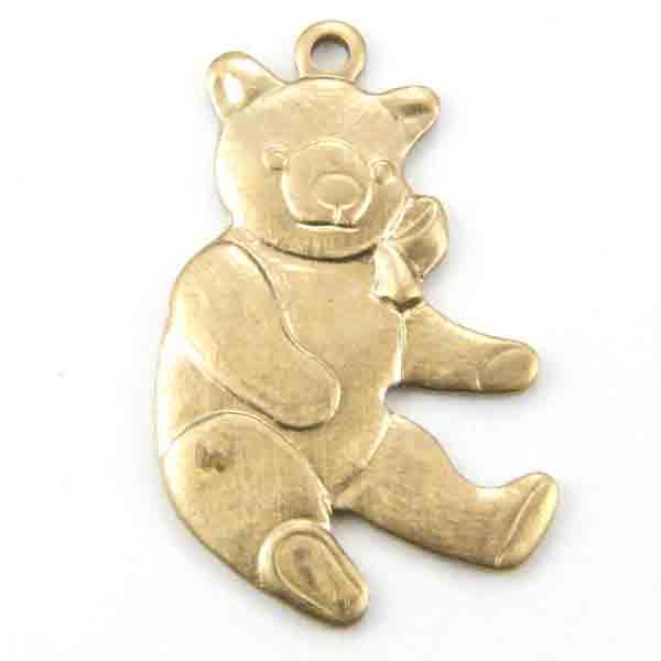 Brass 20x13MM Teddy Bear