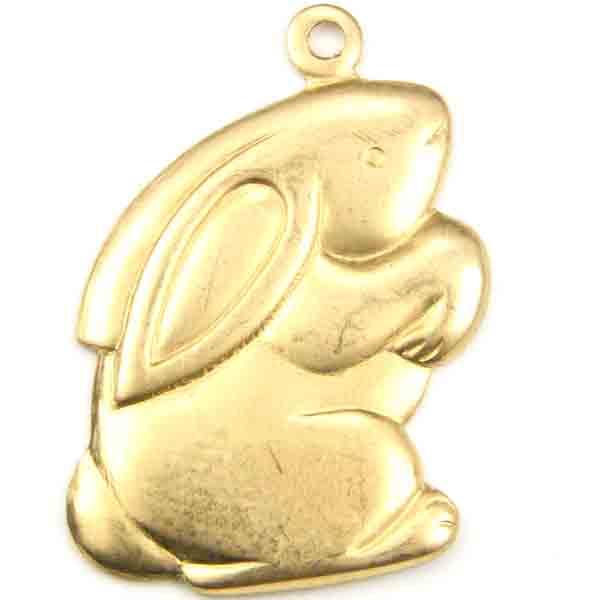 Brass 20x17MM Bunny Stamping