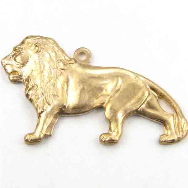 Brass 26x16MM Stamped Lion