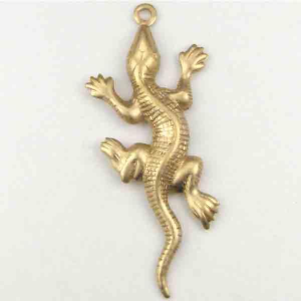 Brass 31x5MM Stamped Lizard