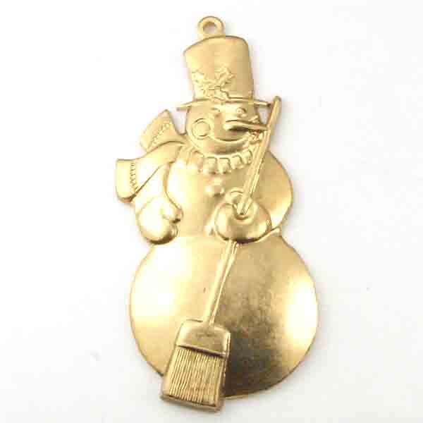 Brass 35x17MM Snowman Stamping