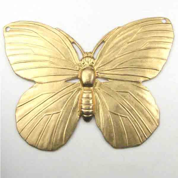Brass 39x51MM Butterfly Stamping