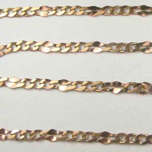 Brass 3x5MM Dapped Oval Chain